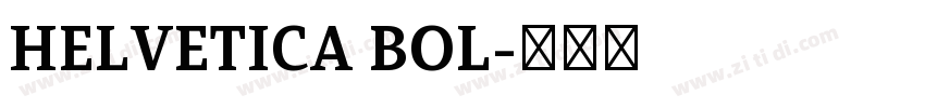 HELVETICA BOL字体转换